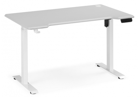 Компьютерный стол Woodville Маркос 140х80 тауп, белый, ножки белые