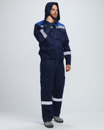 Костюм Нейч-2 СОП с капюшоном К. (тк.Смесовая,210) п/к, т.синий/васильковый