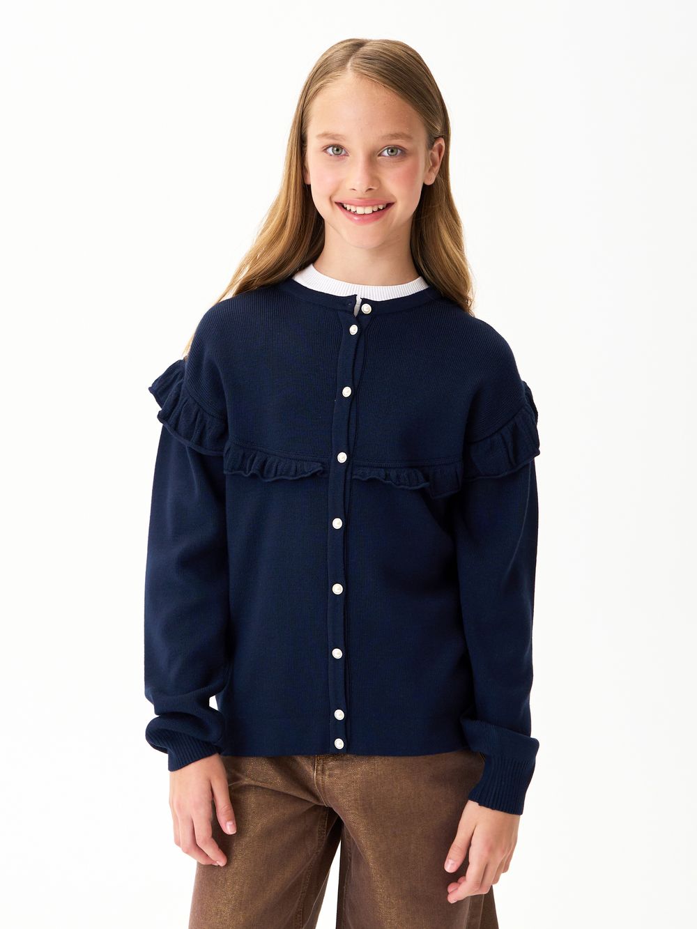 Кардиган для девочки AT1423 синий