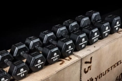 Гантель с обрезиненной ручкой 7.5 кг гексагональная