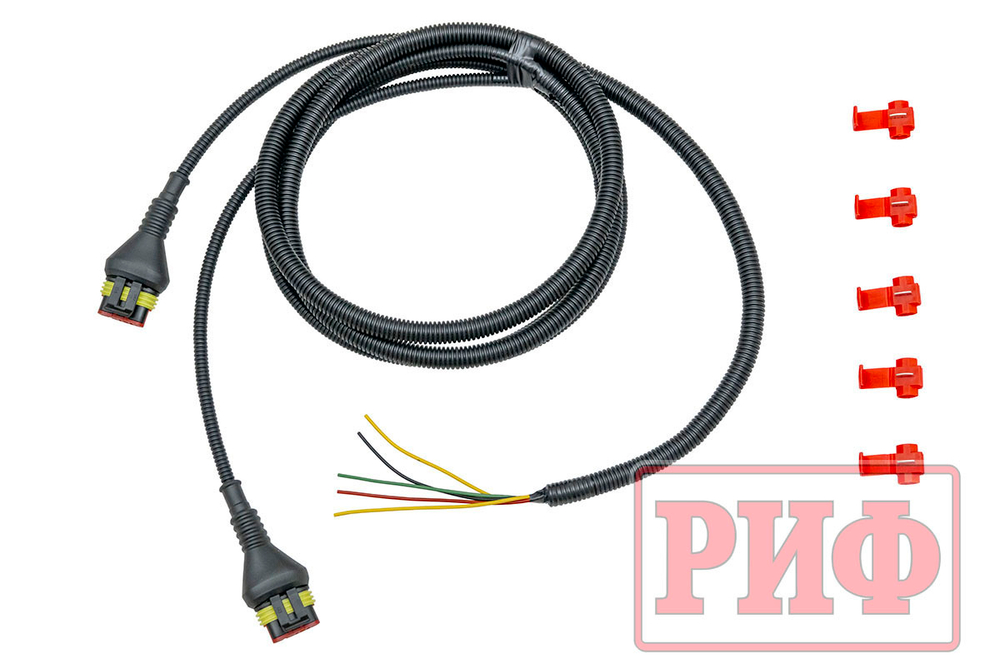 Бампер силовой задний Isuzu D-MAX (2012-2021) с квадратом под фаркоп и фонарями, стандарт