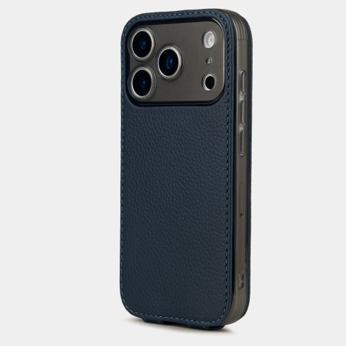 Чехол для iPhone 17 Pro Max - кожа теленка, синий
