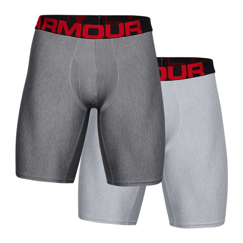 Мужские спортивные боксеры Under Armour Men's UA Tech 9in Boxerjock 2-Pack - серый