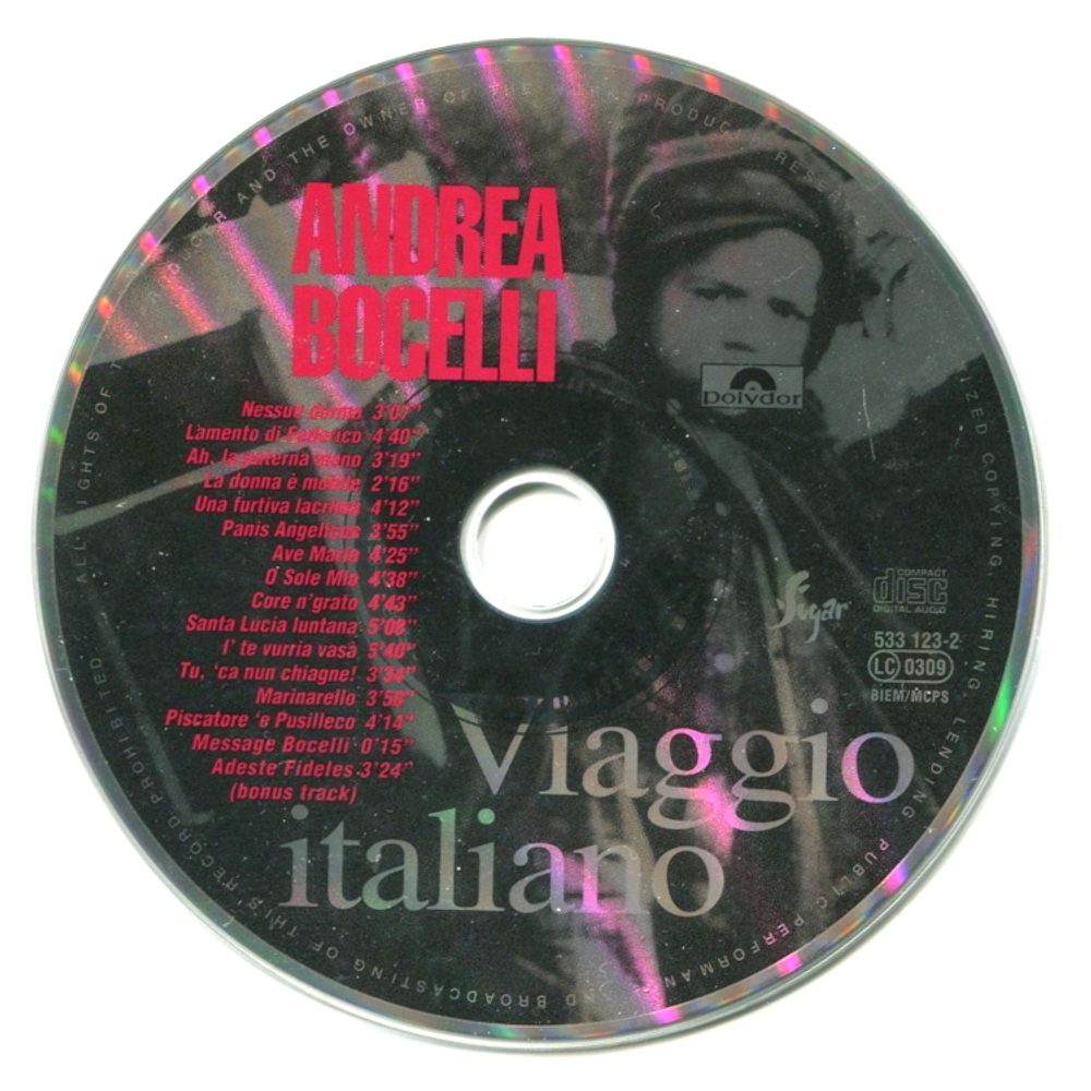 Andrea Bocelli, Moscow Radio Symphony Orchestra, Vladimir Fedoseyev / Viaggio Italiano (CD)
