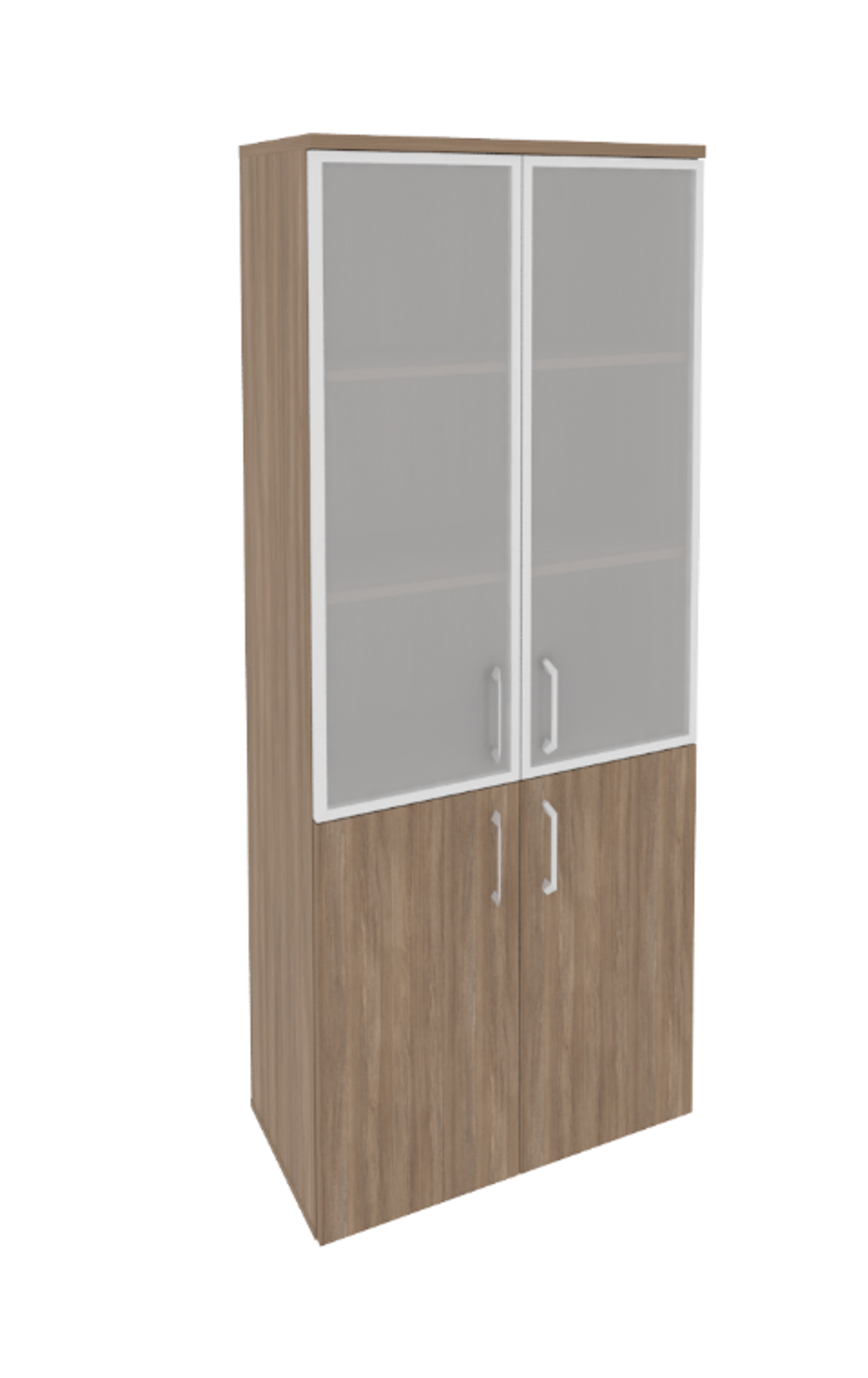 Шкаф высокий широкий со стеклом в раме Onix