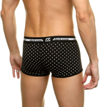 Черные трусы-боксеры с принтом в виде кругов и ромбов (Размер: XL) (Цвет: черный)