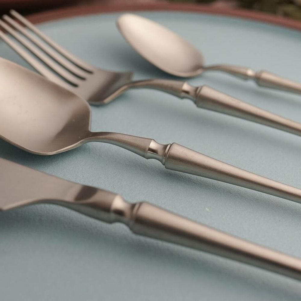 Нож столовый 22,9 см матовое серебро PVD 1920-Silvery P.L. [12]