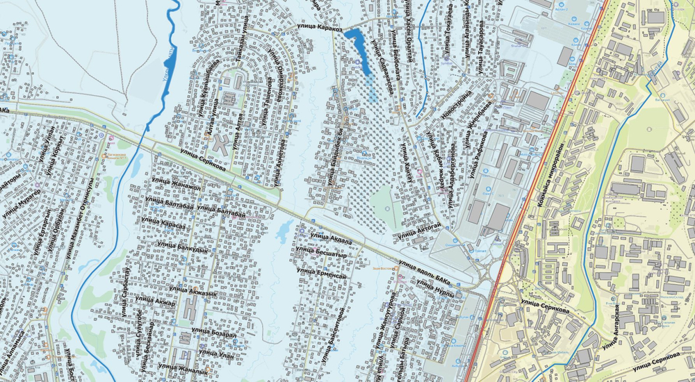 План-схема Алатауского района г.Алматы 2026 год (150 х 165 см)
