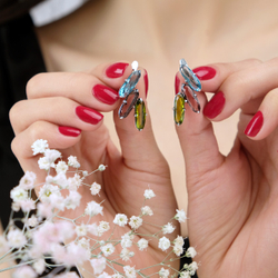 "Филиппэ"  серьги в серебряном покрытии из коллекции "Romantic" от Jenavi с английским замком