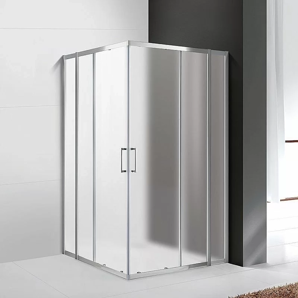 Душевой уголок Cezares Molveno 120x120 MOLVENO-A-22-100+20-P-Cr стекло рифленое матовое/профиль хром