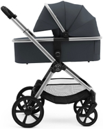 Коляска Agex Life 3 в 1 хромированная рама с автокреслом i-Safe S Grey ALM606 Midnight Grey (Темно-серый)