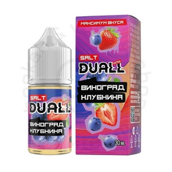 Безникотиновая жидкость для ЭСДН DUALL EXTRA ZERO с ароматом винограда и клубники, 28мл, 0мг/см3 (M)
