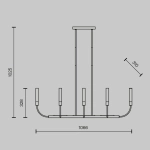 Люстра на штанге Maytoni DEJA VU MOD423CL-08C