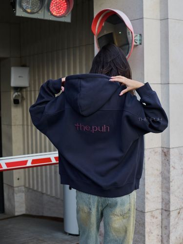 Худи на молнии в синем цвете