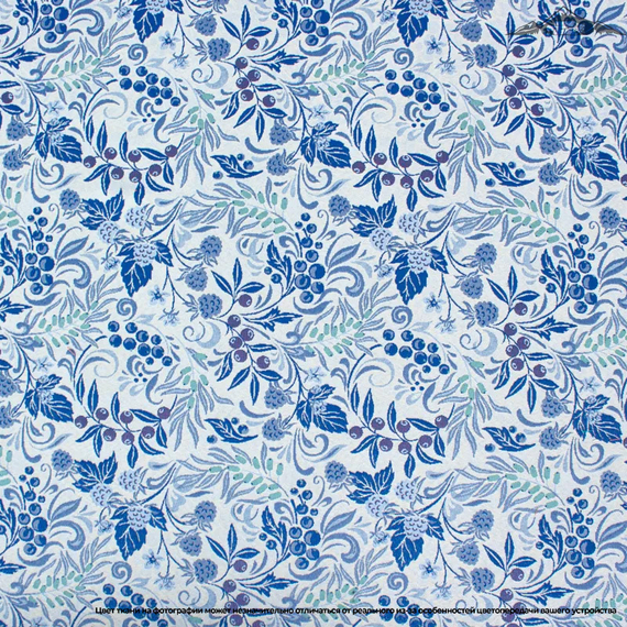 Гобелен &quot;Традиции голубой&quot; | ш.160 см | 350 г/м² | полиэстер 51%/хлопок 49%