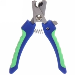 Когтерез для животных «ЗООУЛЬТРА», пружинный механизм, ручки прорезиненные - волна, цвет синий / зелёный, 12см