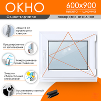 Пластиковое окно 600 х 900 ТермА Эко