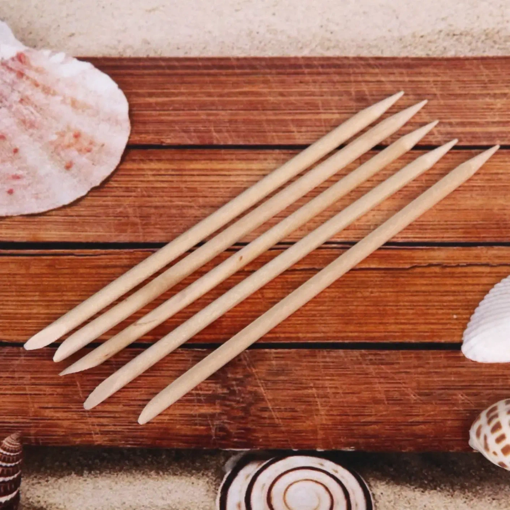 Палочки апельсиновые для маникюра в наборе 5шт , в пакете, 11см