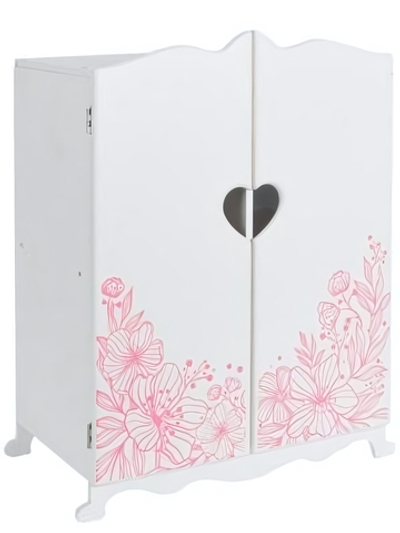 Шкаф с дизайнерским цветочным принтом "Diamond princess" белый (Манюня)