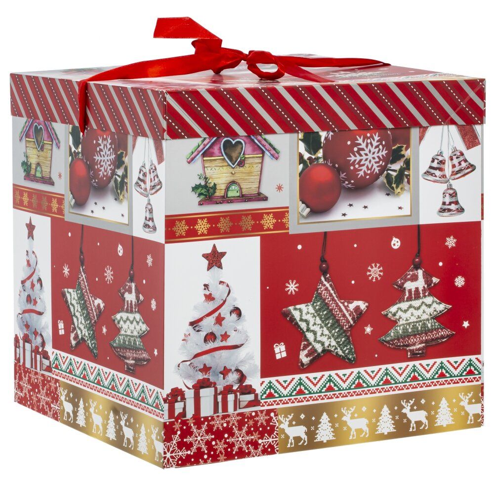 GAEM Коробка подарочная (бумага 400г/м2), L30 W30 H31 см, 2в.