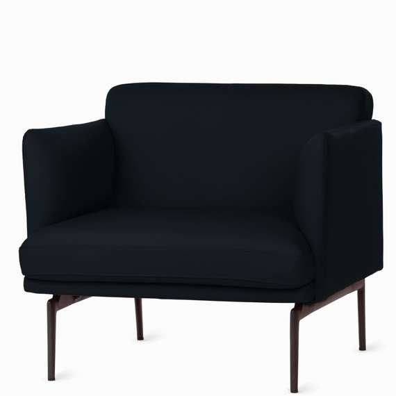 Кресло Bisq, черная кожа