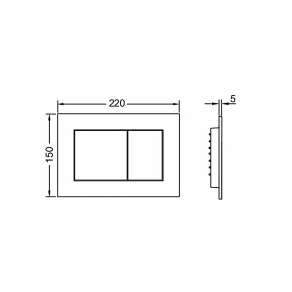 Инсталляция TECE TECEbase для подвесного унитаза с клавишей черный матовый K440407