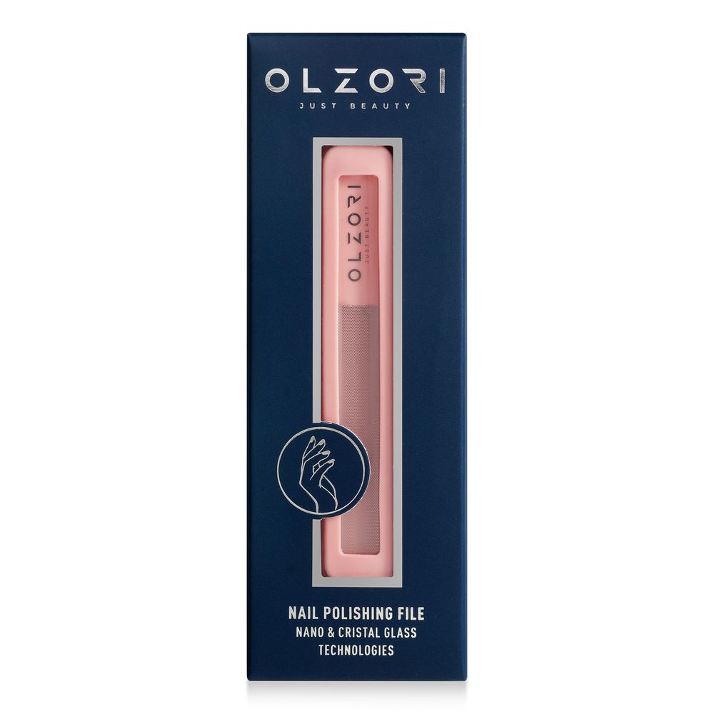 OLZORI VIRGO NAIL 01 Пилочка для ногтей полировочная, в силиконовом чехле