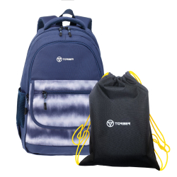 Фото школьный рюкзак CLASS X из полиэстера 900D TORBER T2743-22-DBLU-M с отделением для ноутбука с диагональю 15,6” с гарантией