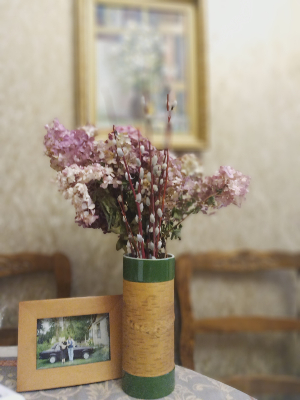 Ваза фарфоровая с берестой. Коллекция Бревно (Log)