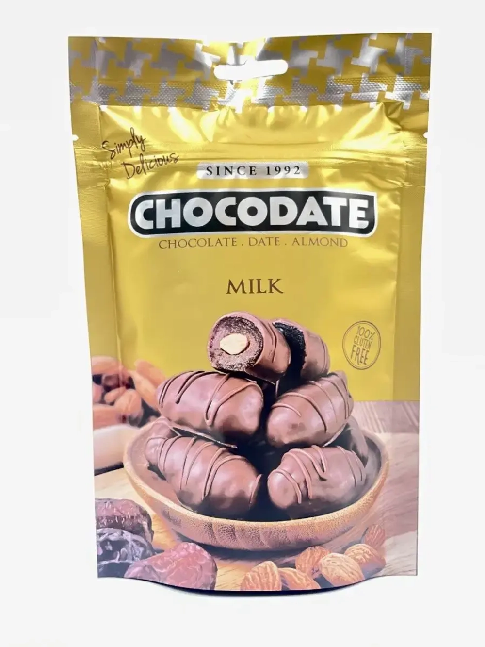 Финики с миндалем в белом шоколаде Chocodate 100 гр.