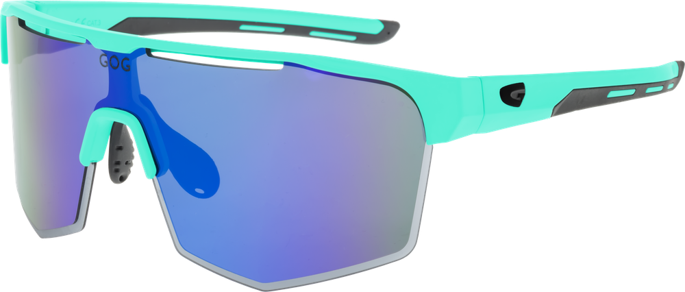 Спортивные очки GOG Athena / Matt Turquoise-Black / White-Blue Lens