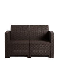 Двухместный диван под искусственный ротанг для отдыха Калифорния «California» без подушек