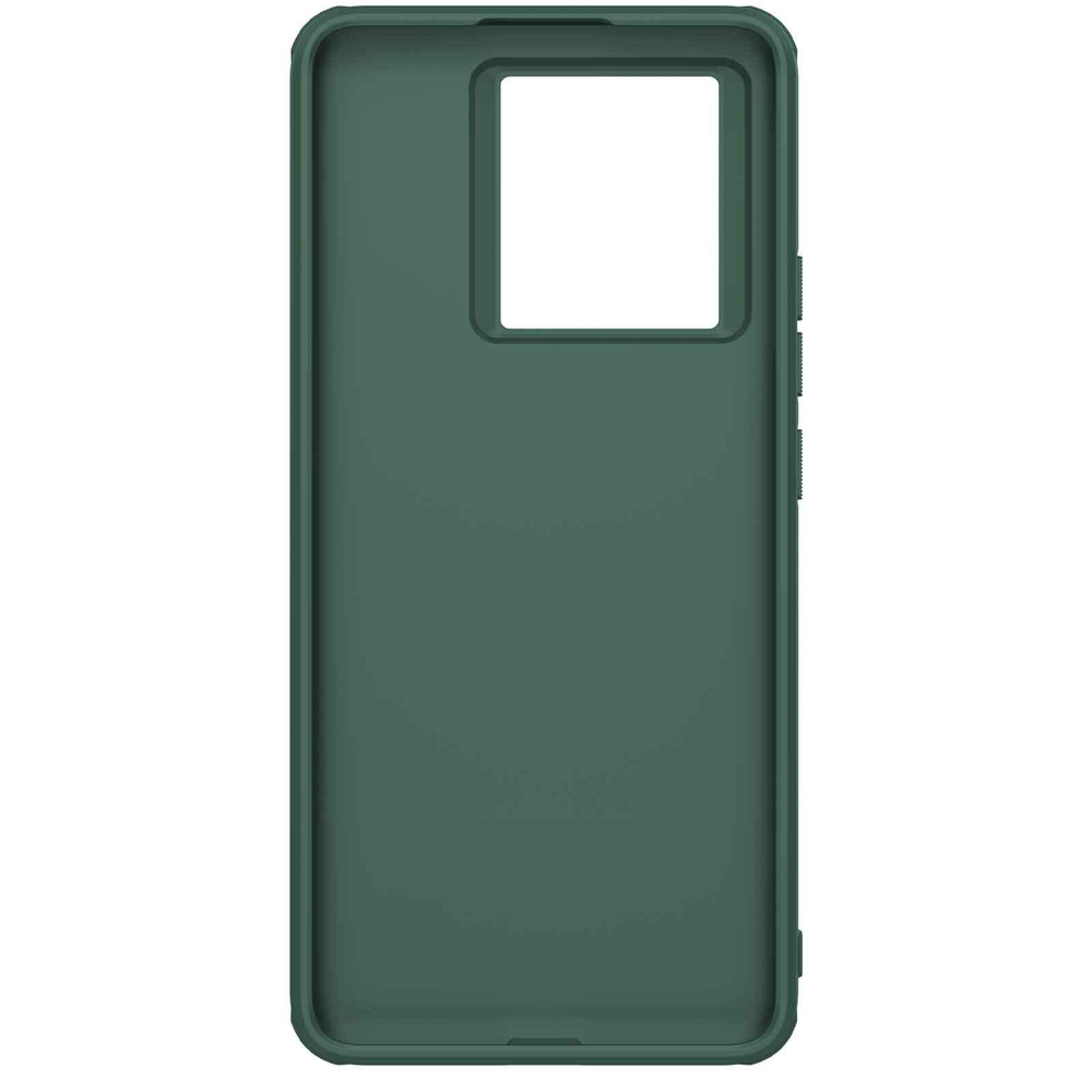 Противоударный чехол зеленого цвета (Deep Green) от Nillkin для Xiaomi 13T, 13T Pro и Redmi K60 Ultra, серия Super Frosted Shield Pro