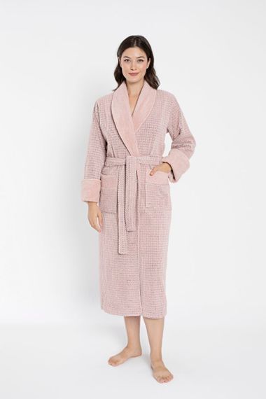 Халат женский махровый 4330 пудра NUSA Турция