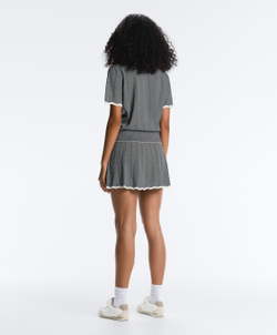 Oysho Трикотажная юбка в складку и елочку, темно-синий