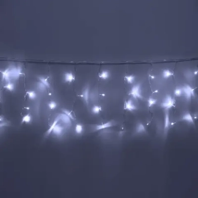 Гирлянда для дома БАХРОМА «Мерцание» ш1,5м* в40 см 48 ламп LED, прозрачн. провод, авторежим, IP-20, Белый (белое мерцание)