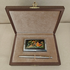 Набор подарочный "Иван-царевич и Жар-птица" с ручной росписью в футляре