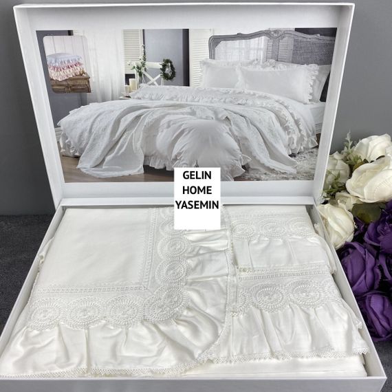 Постельное белье Gelin Home YASEMIN крем евро