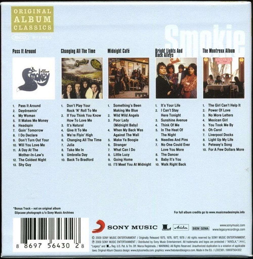Smokie. Original Album Classics. Box-set 5 CD