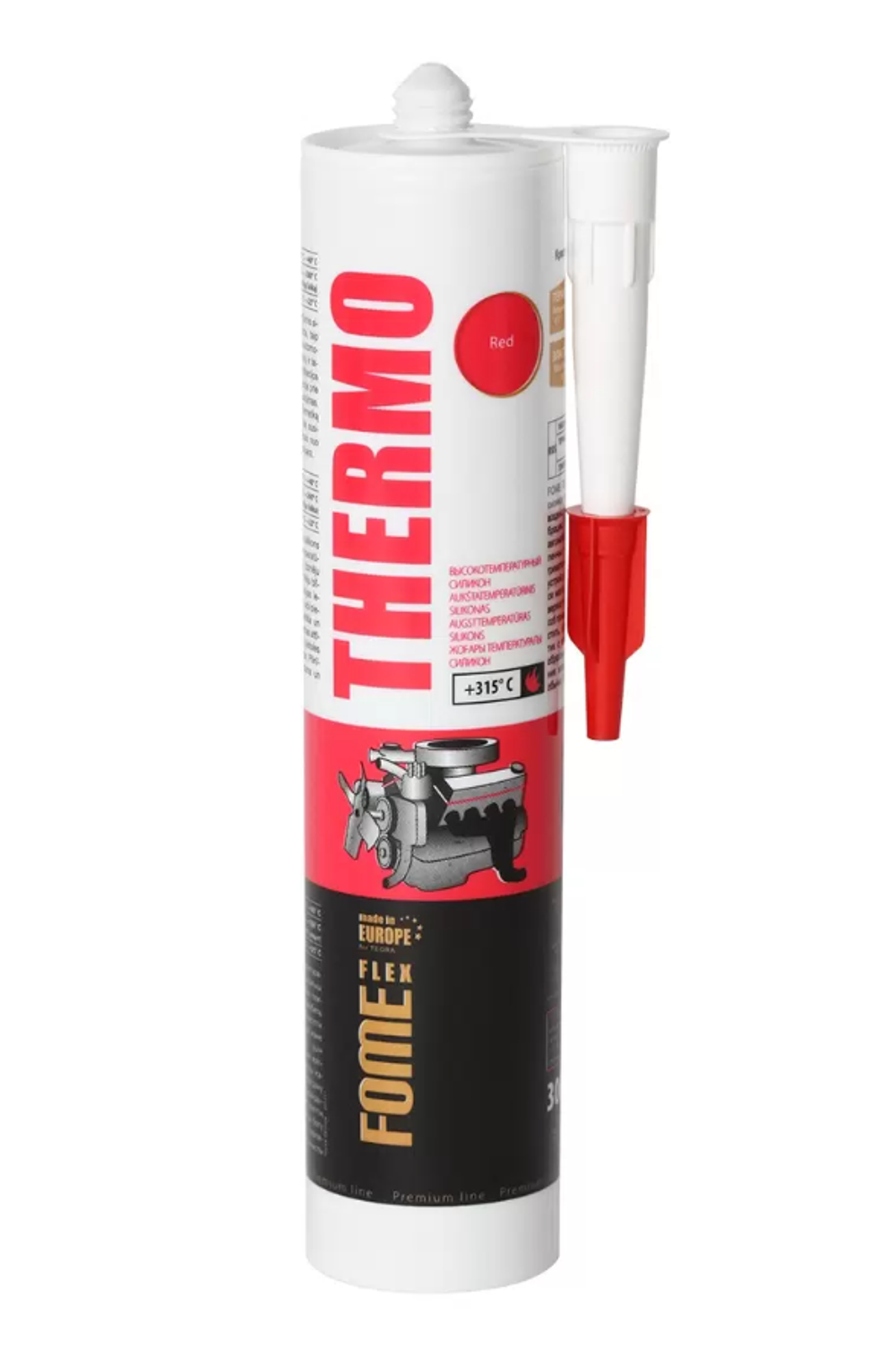 Силикон высокотемпературный красный, 315C, Thermo Fome Flex