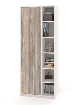 Шкаф ГРАНД-ЛАВОРО-18 /800*2000*400/ левый анкор белый / бетон пайн экзотик