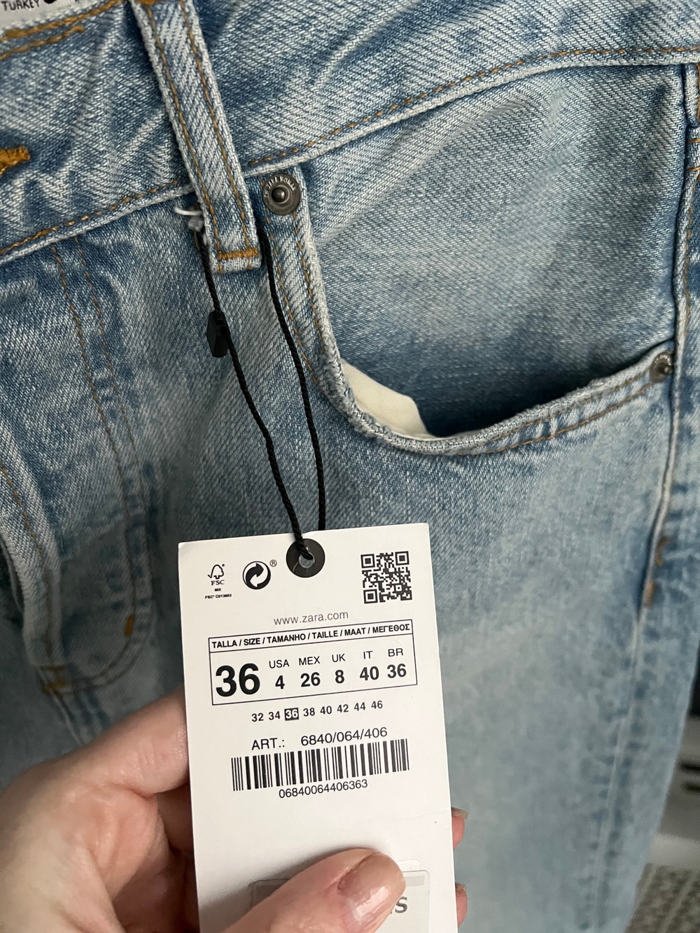 Новые джинсы Zara, m
