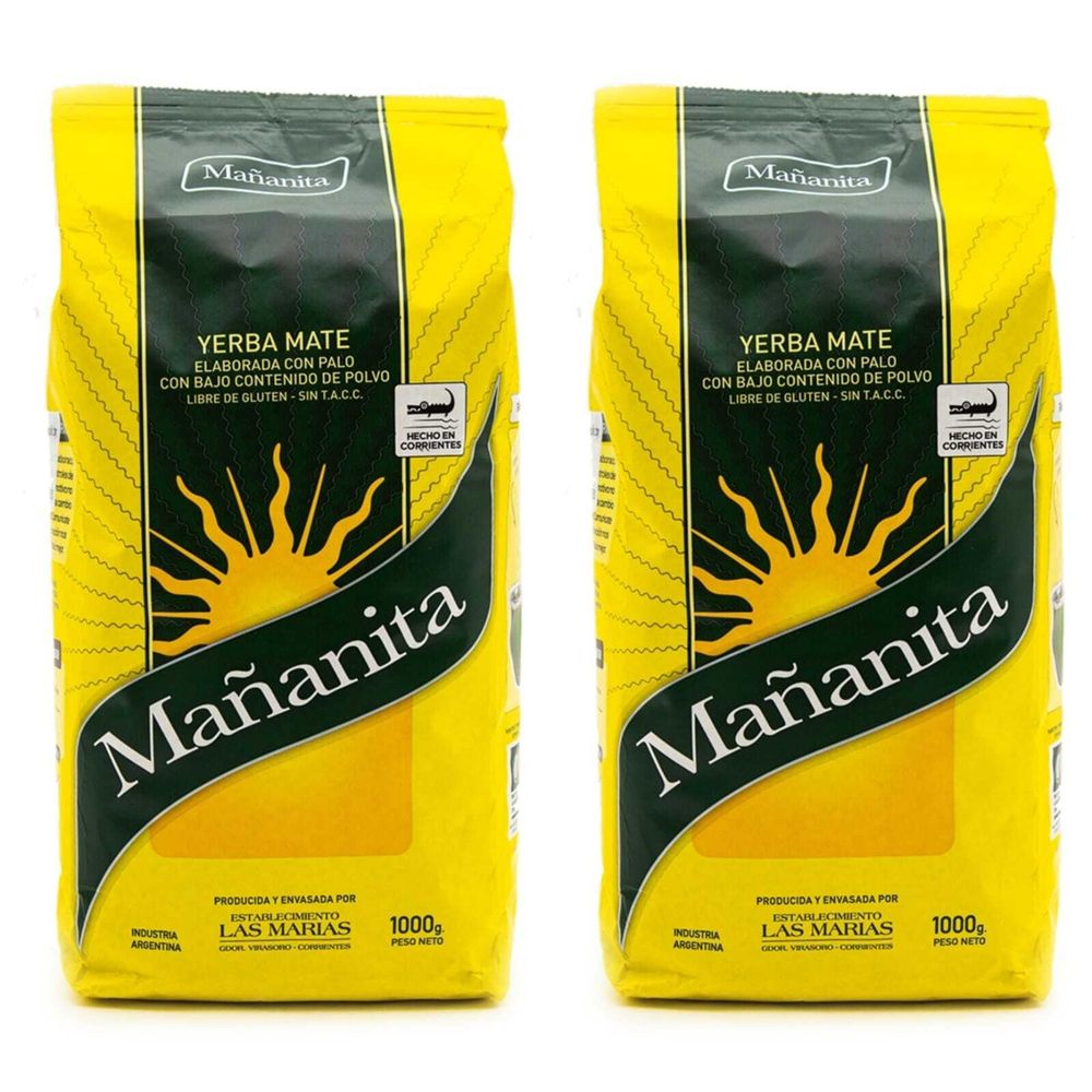 Чай мате Mananita Yerba mate Con Palo 1 кг, 2 шт