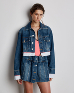 Джинсовая юбка мини синий