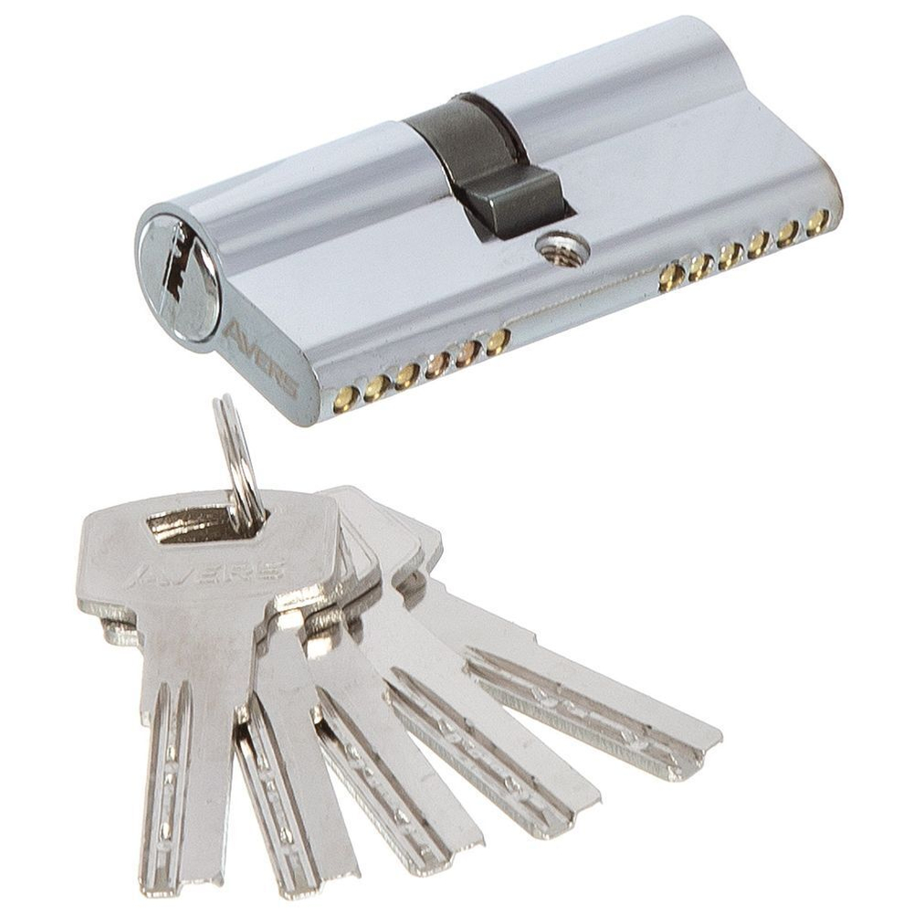 Личинка замка двери Avers, ZM-70-CR, 21649, 70 мм, хром