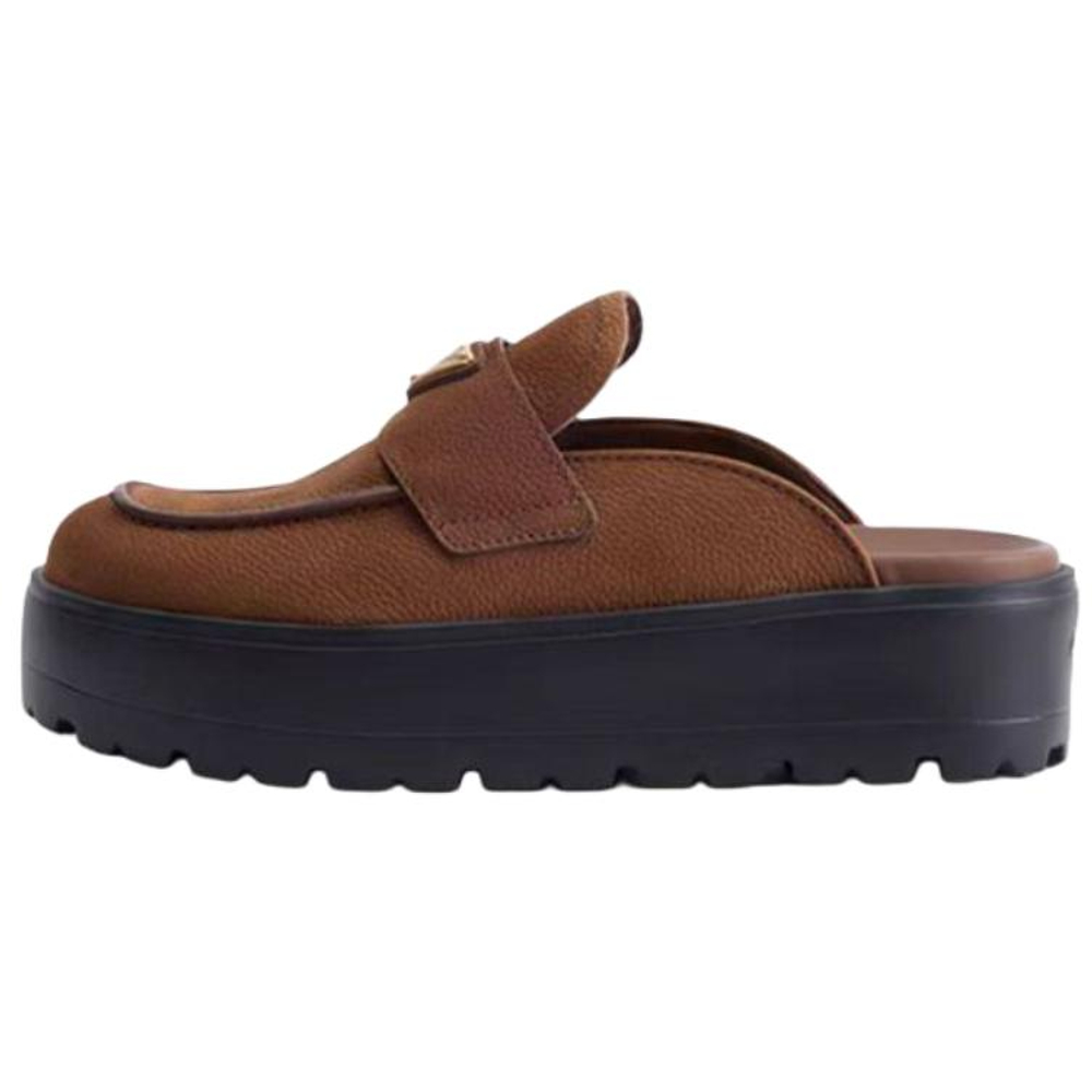 PRADA Closed Toe Slippers Women"s Cocoa Brown