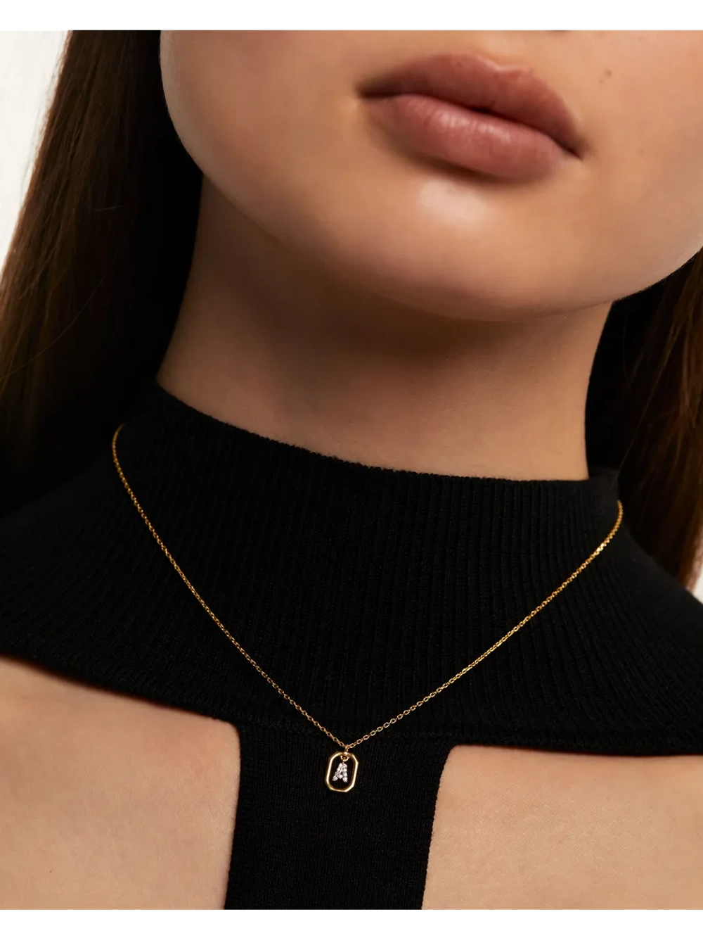 Колье серебряное женское Мини-Буква A CO01-512-U