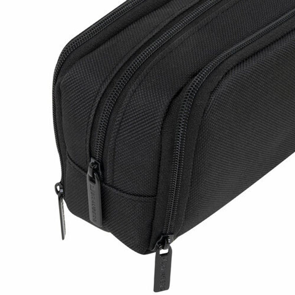 Пенал-органайзер BRAUBERG, 2 откидные планки, полиэстер, 23x9х7 см, "Total black", 272317