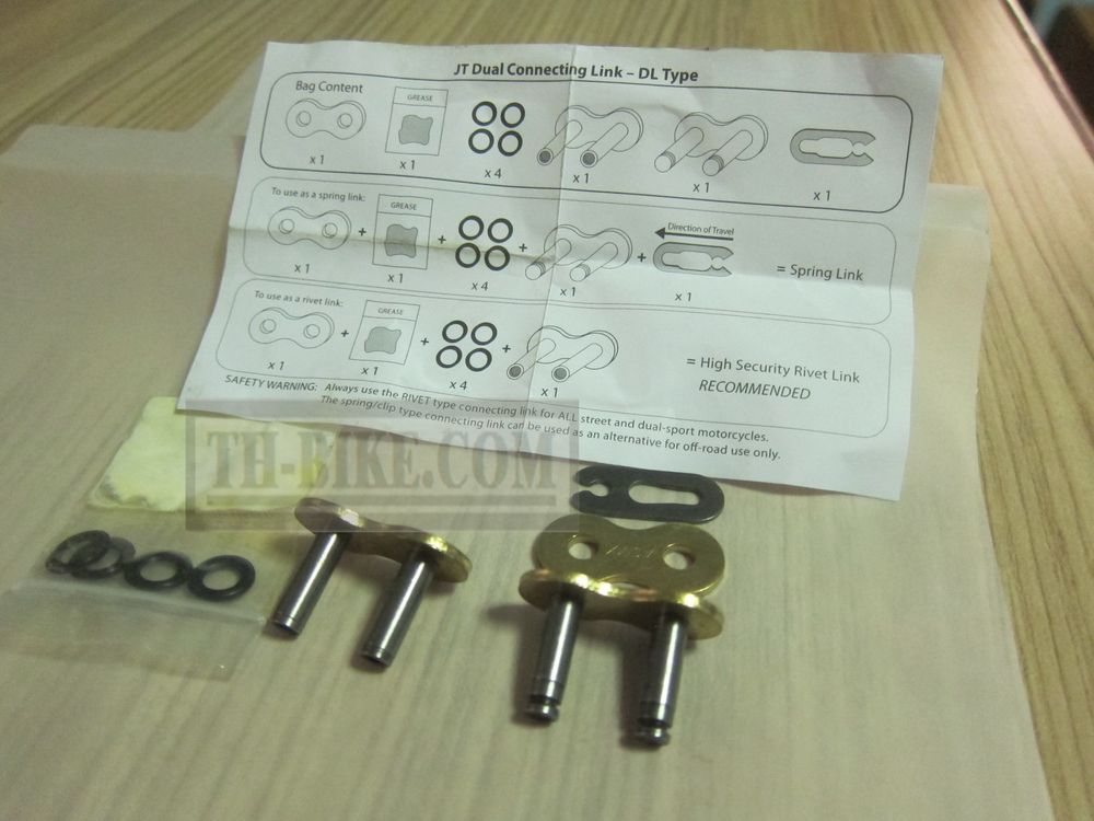 JT Dual Connecting Link- DL Type. 520 Chain. O-ring. ASMX.