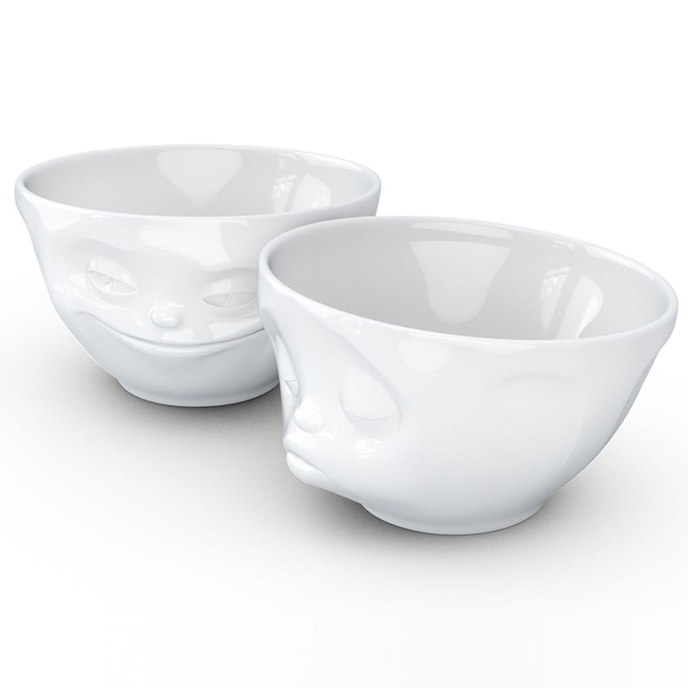 Набор чаш Grinning & Kissing, 200 мл, белый, 2 шт.